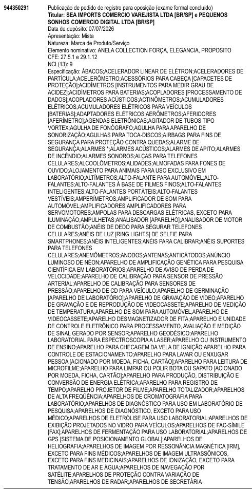 ANELA COLLECTION FORÇA, ELEGANCIA, PROPOSITO