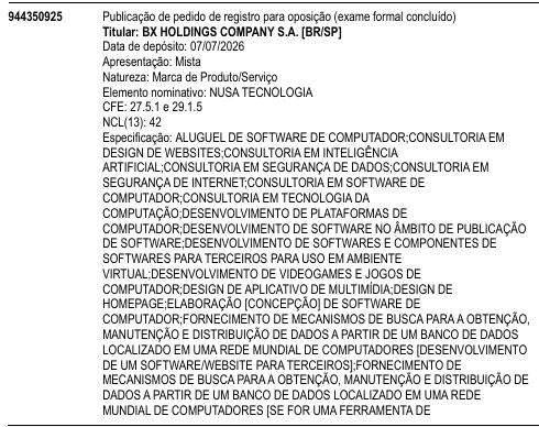 NUSA TECNOLOGIA