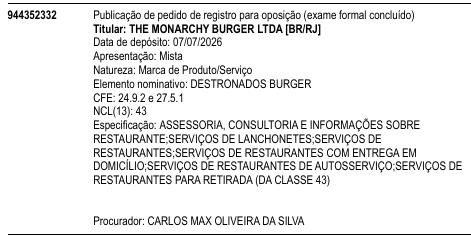 DESTRONADOS BURGER