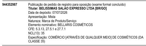 BELLARIS COSMÉTICOS