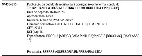GALO A ESCOLHA DE QUEM ENTENDE