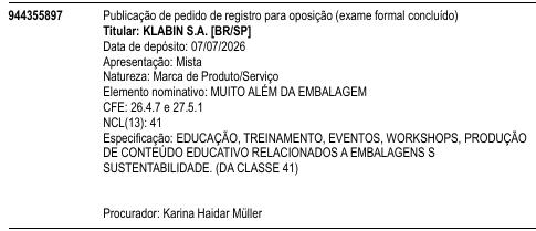 MUITO ALÉM DA EMBALAGEM
