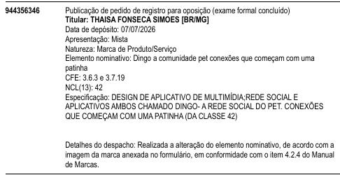 Dingo a comunidade pet conexões que começam com uma patinha