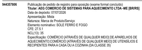 SOLE FERRO E FOGO