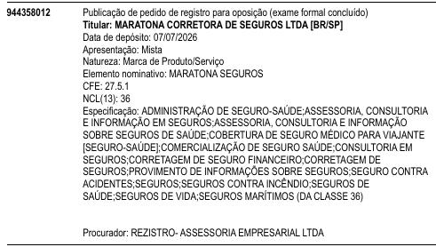 MARATONA SEGUROS