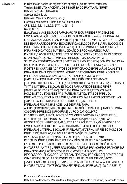 Guardiões do Pantanal INPP