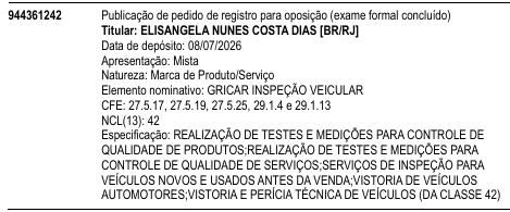 GRICAR INSPEÇÃO VEICULAR