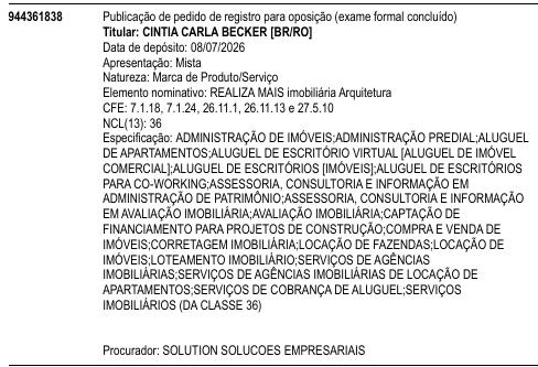 REALIZA MAIS imobiliária Arquitetura