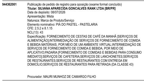 PIÁ DO PASTEL - PASTELARIA