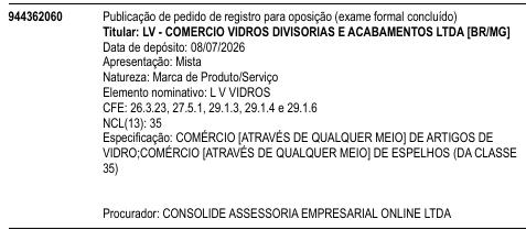 L V VIDROS