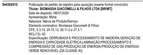 Biomassa Giacomelli & Filhos