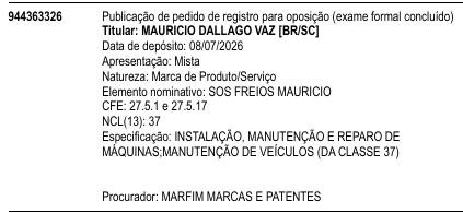 SOS FREIOS MAURICIO