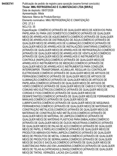 MMJ REFRIGERAÇÃO E CIMATIZAÇÃO