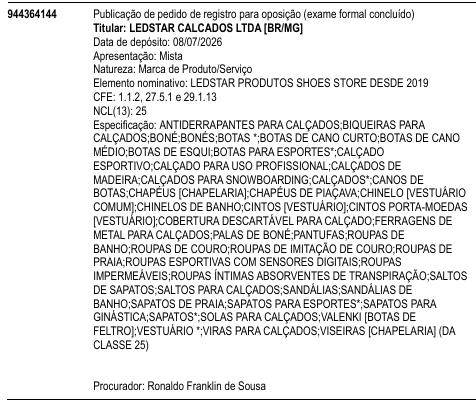 LEDSTAR PRODUTOS SHOES STORE DESDE 2019