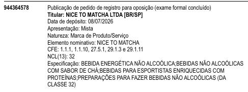 NICE TO MATCHA