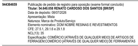 DOM NOBRE RESINAS E REVESTIMENTOS