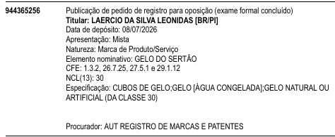 GELO DO SERTÃO