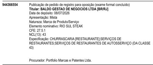 RIO SUL STEAK