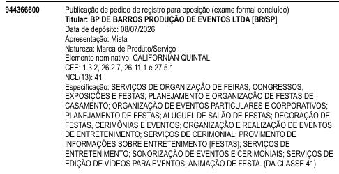 CALIFORNIAN QUINTAL