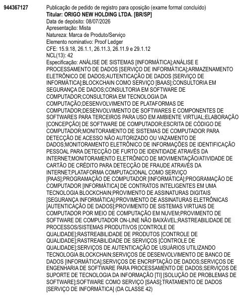 Proof Ledger