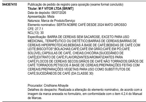 SERTA NOBRE CAFÉ DESDE 2024 MATO GROSSO