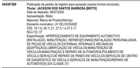 JV VELOCIDADE