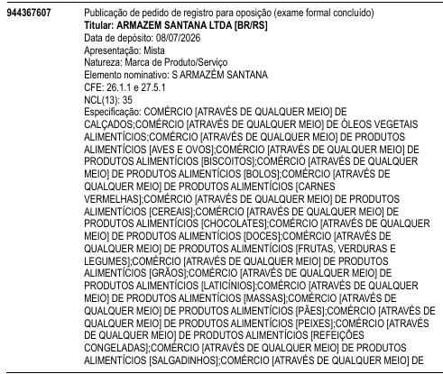 S ARMAZÉM SANTANA
