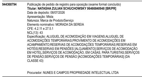 MORADA DA SEREIA