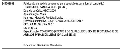 CICLO ZANOLA BICICLETARIA