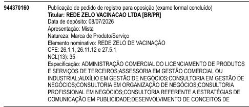 REDE ZELO DE VACINAÇÃO