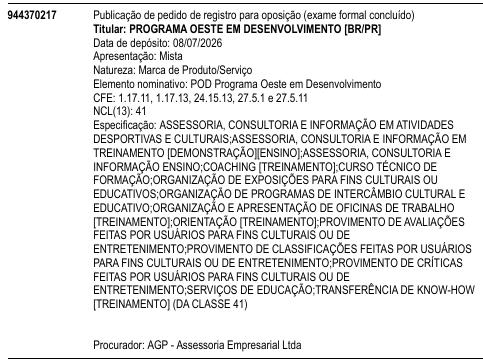 POD Programa Oeste em Desenvolvimento
