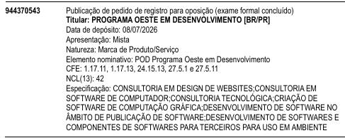 POD Programa Oeste em Desenvolvimento