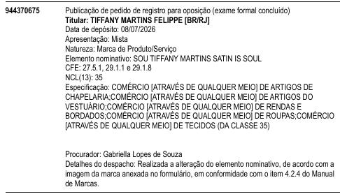 SOU TIFFANY MARTINS SATIN IS SOUL