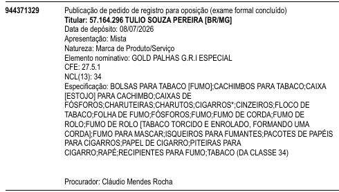 GOLD PALHAS G.R.I ESPECIAL