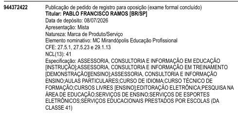 MC Mirandópolis Educação Profissional