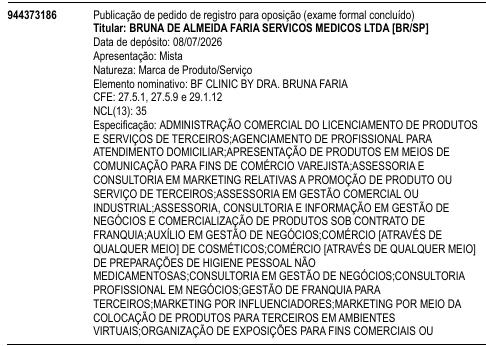BF CLINIC BY DRA. BRUNA FARIA