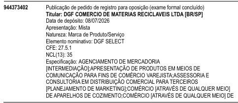 DGF SELECT