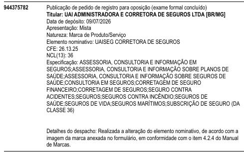 UAISEG CORRETORA DE SEGUROS