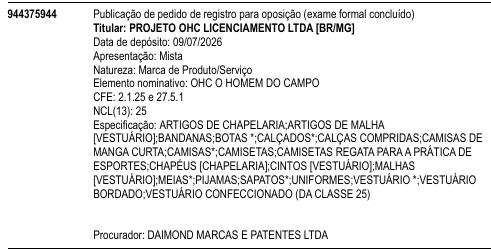 OHC O HOMEM DO CAMPO