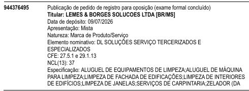 DL SOLUÇÕES SERVIÇO TERCERIZADOS E ESPECIALIZADOS