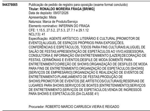 INFERNIN DO FRAGA