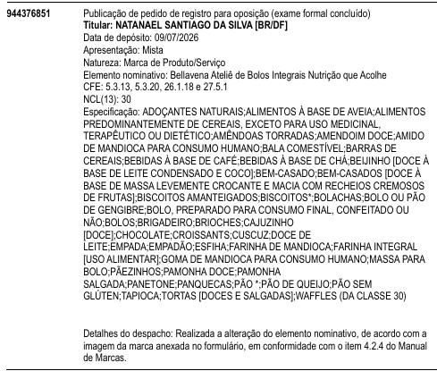Bellavena Ateliê de Bolos Integrais Nutrição que Acolhe