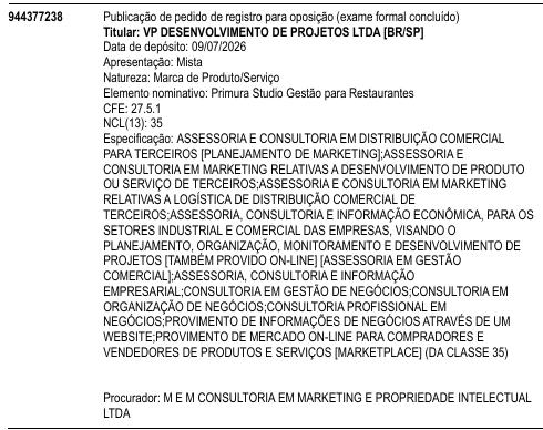 Primura Studio Gestão para Restaurantes