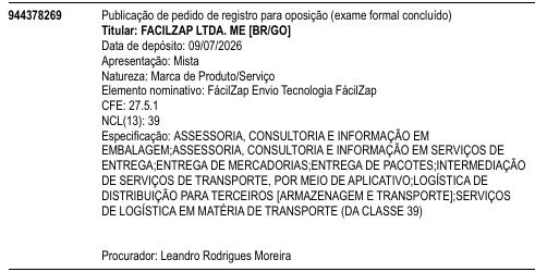 FácilZap Envio Tecnologia FácilZap