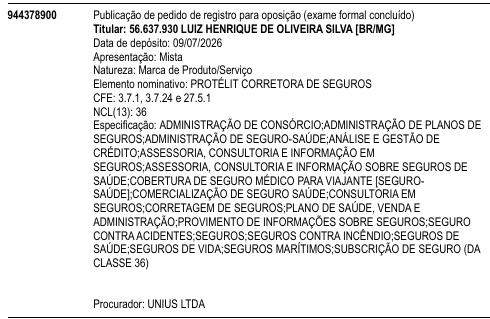 PROTÉLIT CORRETORA DE SEGUROS