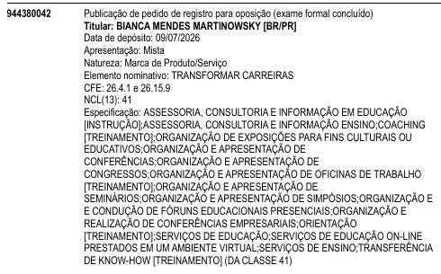 TRANSFORMAR CARREIRAS