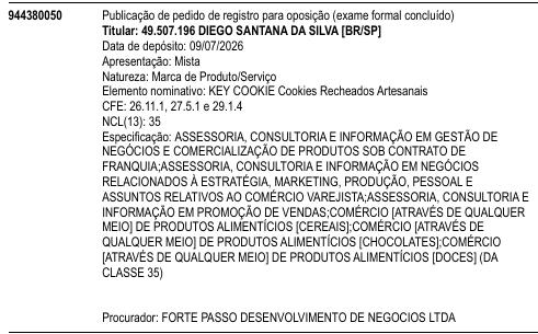 KEY COOKIE Cookies Recheados Artesanais
