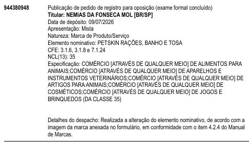 PETSKIN RAÇÕES, BANHO E TOSA