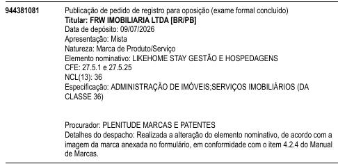 LIKEHOME STAY GESTÃO E HOSPEDAGENS