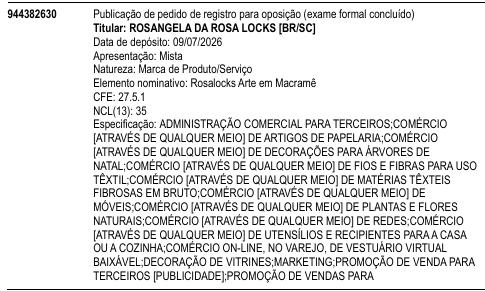 Rosalocks Arte em Macramê